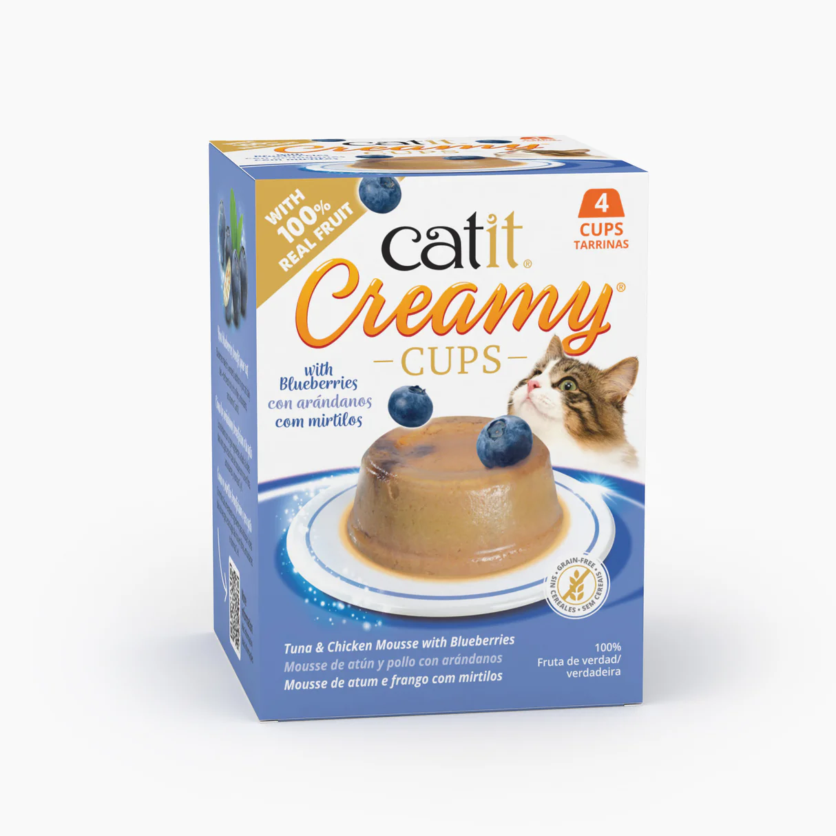 Snack para gatos en mousse con fruta Catit Creamy Cups (12 cajas de 4 unidades) - Imagen 14