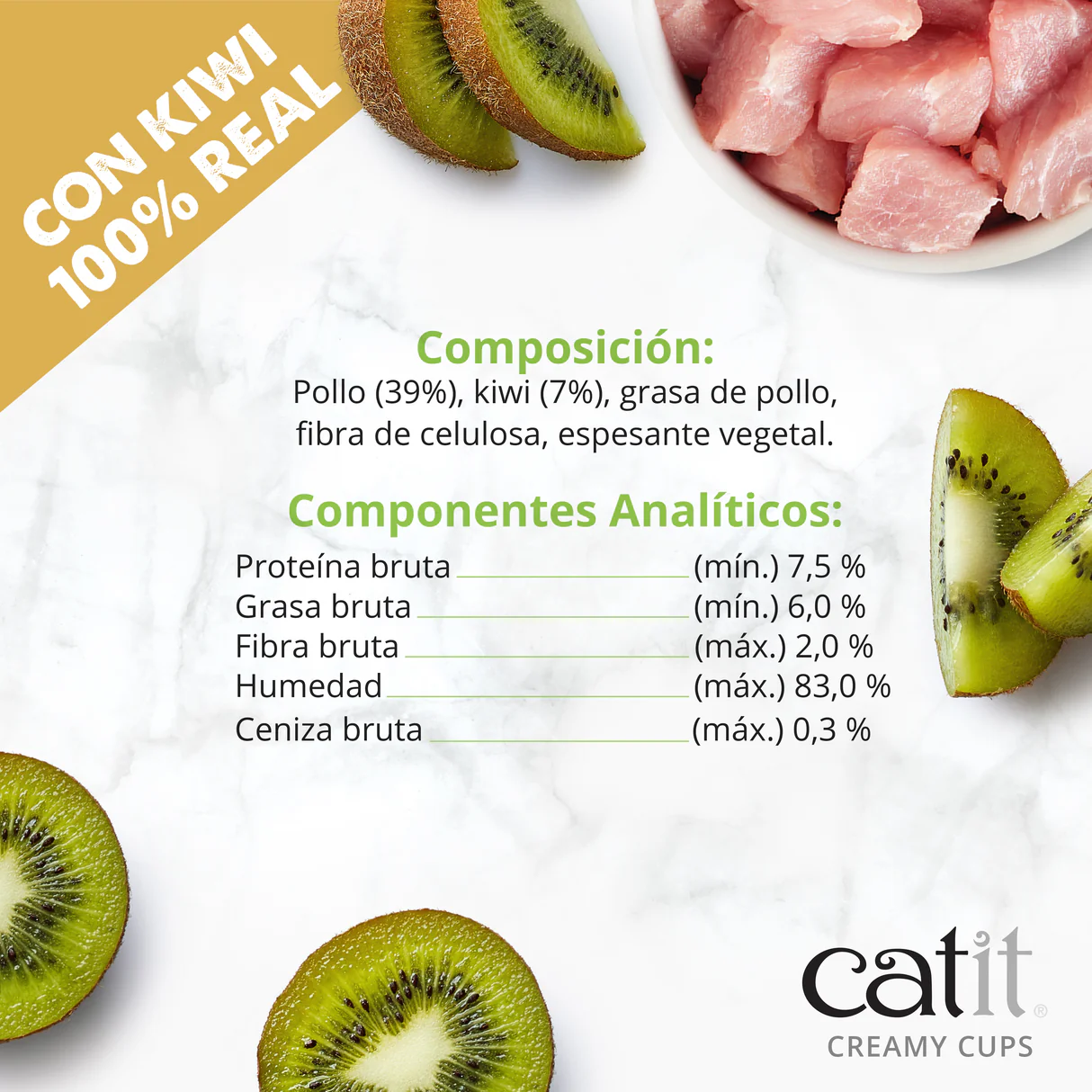 Snack para gatos en mousse con fruta Catit Creamy Cups (12 cajas de 4 unidades) - Imagen 10