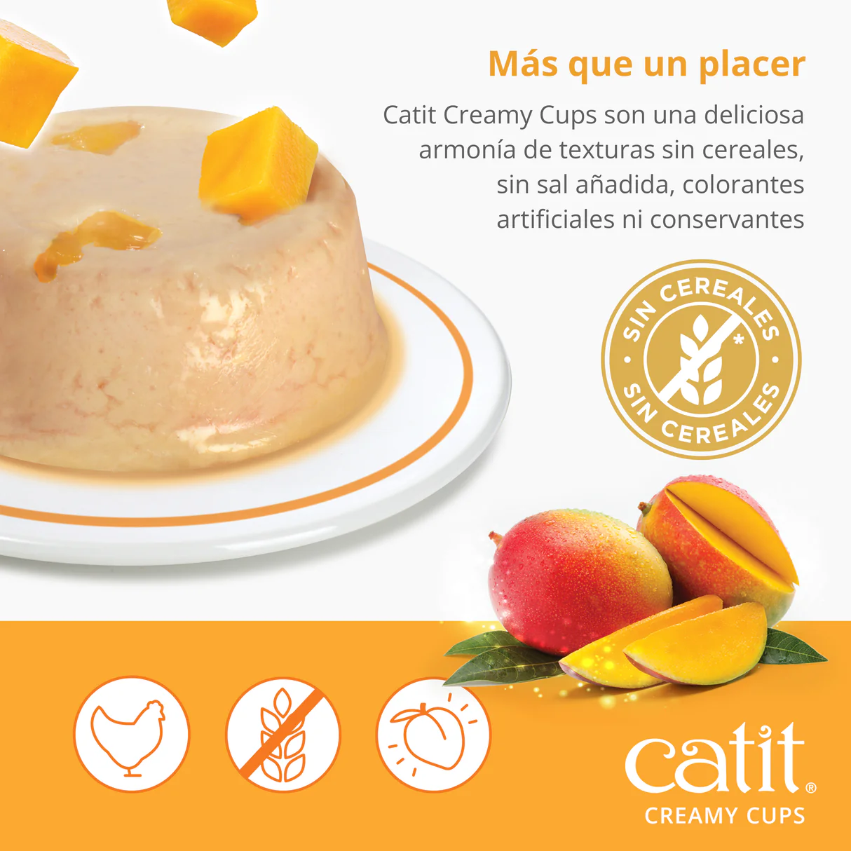 Snack para gatos en mousse con fruta Catit Creamy Cups (12 cajas de 4 unidades) - Imagen 7