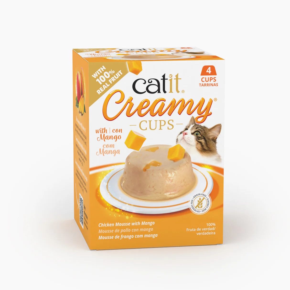 Snack para gatos en mousse con fruta Catit Creamy Cups (12 cajas de 4 unidades) - Imagen 16