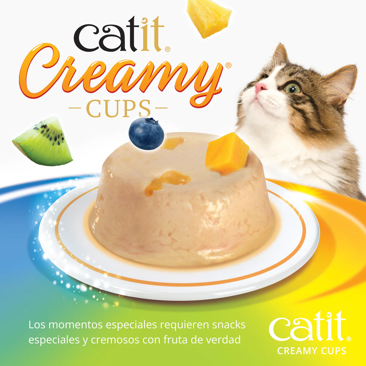 Snack para gatos en mousse con fruta Catit Creamy Cups (12 cajas de 4 unidades) - Imagen 2