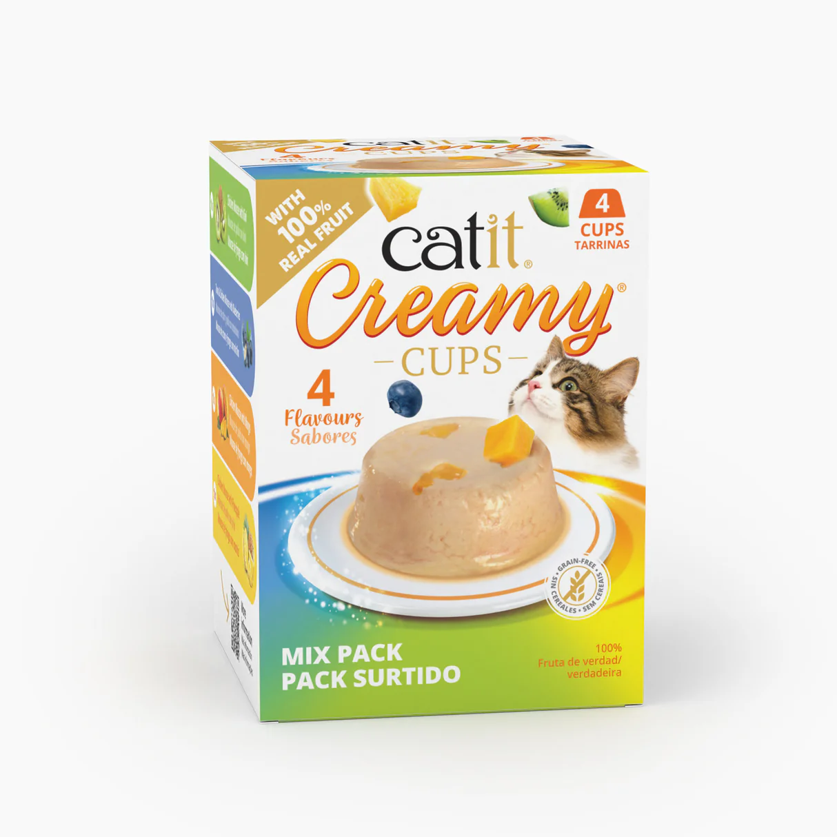 Snack para gatos en mousse con fruta Catit Creamy Cups (12 cajas de 4 unidades) - Imagen 18