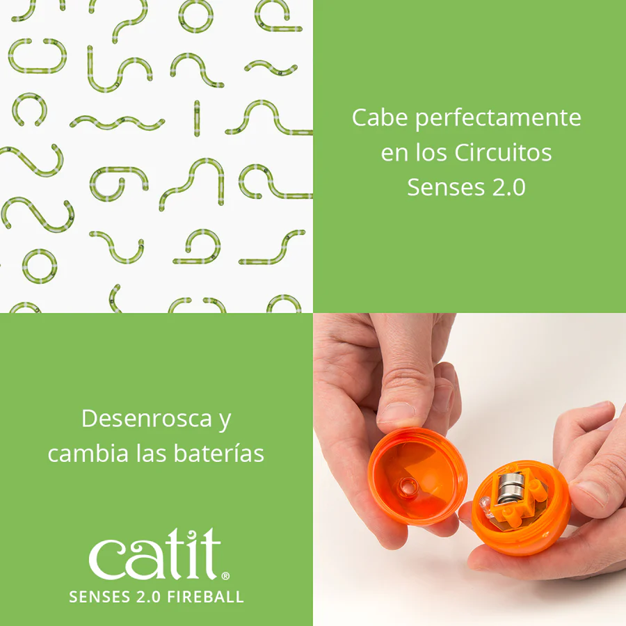 Pelota con luz para gatos Catit Senses Fireball - Imagen 3