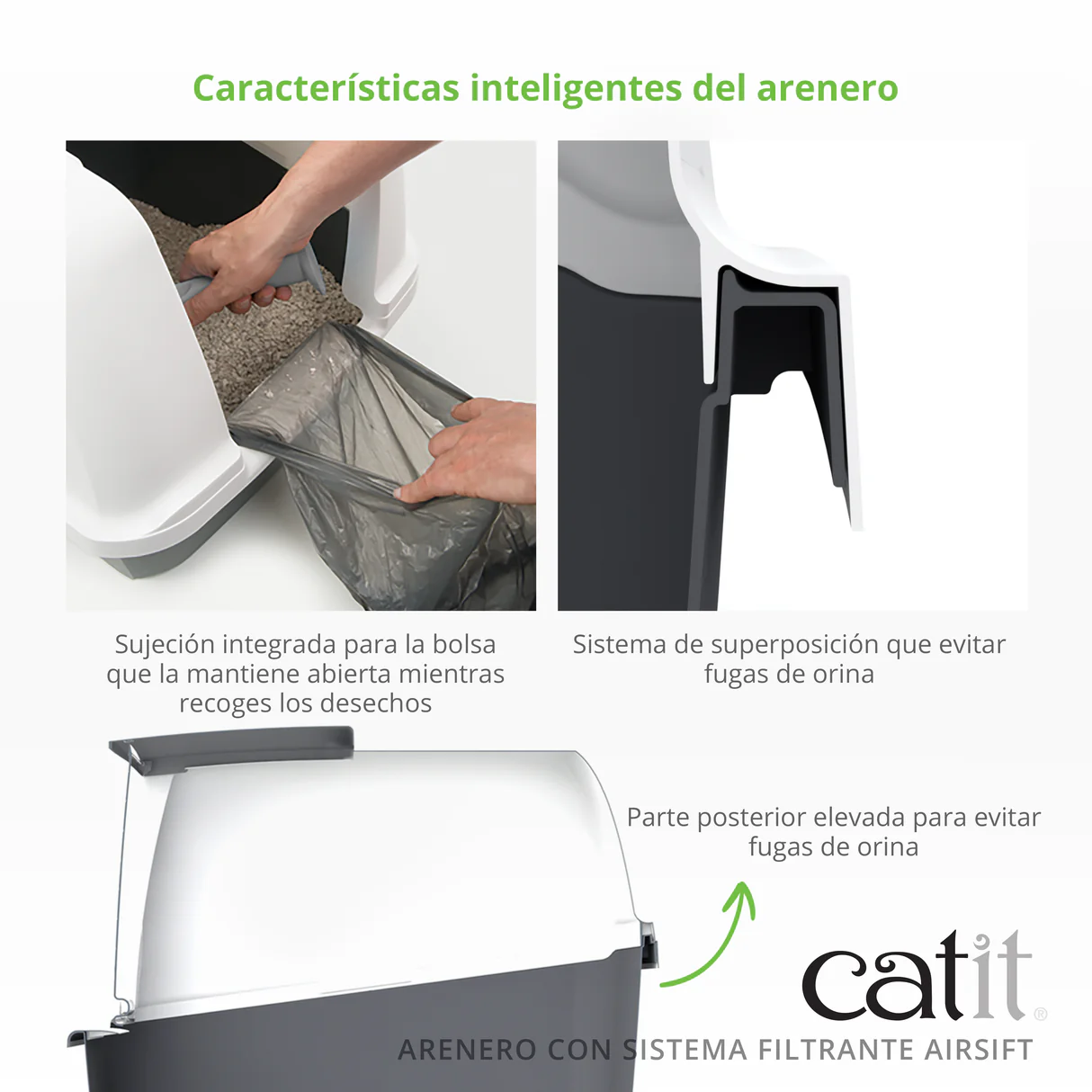 Arenero cerrado para gatos con control de olores Catit Airsift - Imagen 4