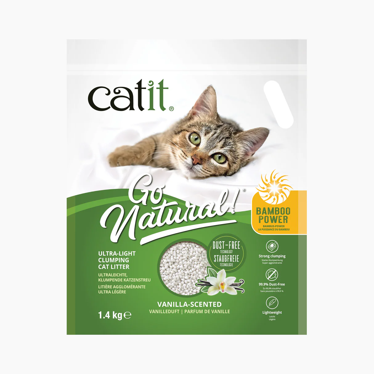 Arena Aglomerante Ultraligera para Gatos de Bambú Catit Go Natural - Imagen 2