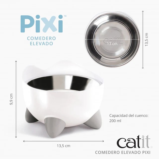 Comedero Elevado para gatos Catit PIXI - Imagen 2