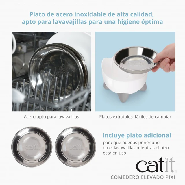 Comedero Elevado para gatos Catit PIXI - Imagen 3