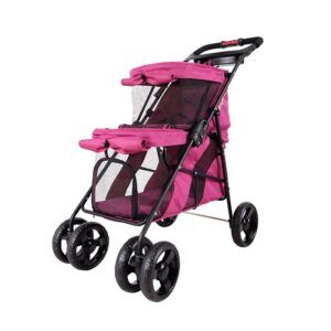 Cochecito Doble Double Decker- Rosa