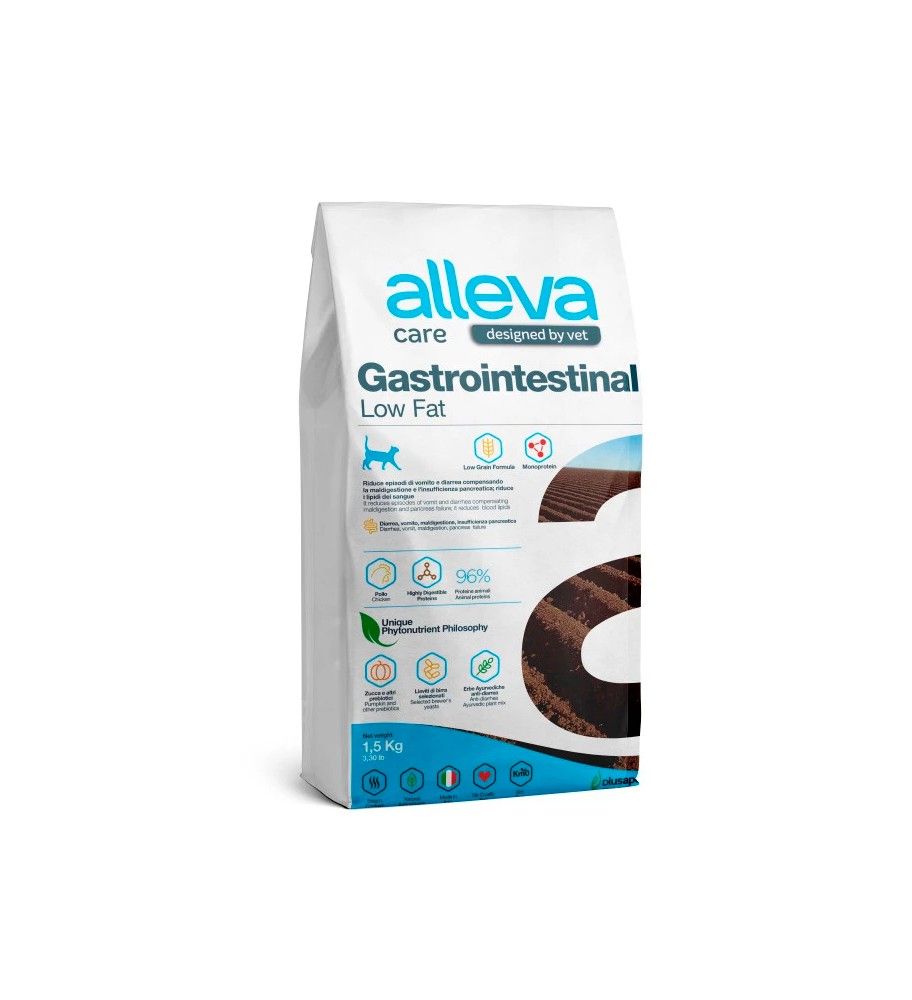 Alleva Care cuidado Gastrointestinal Bajo en Grasas para Gatos - 5 kg o 10 kg