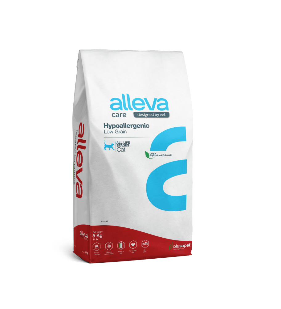 Alleva Care Hipoalergénico Bajo en Cereales para Gatos - 5 kg o 10 kg