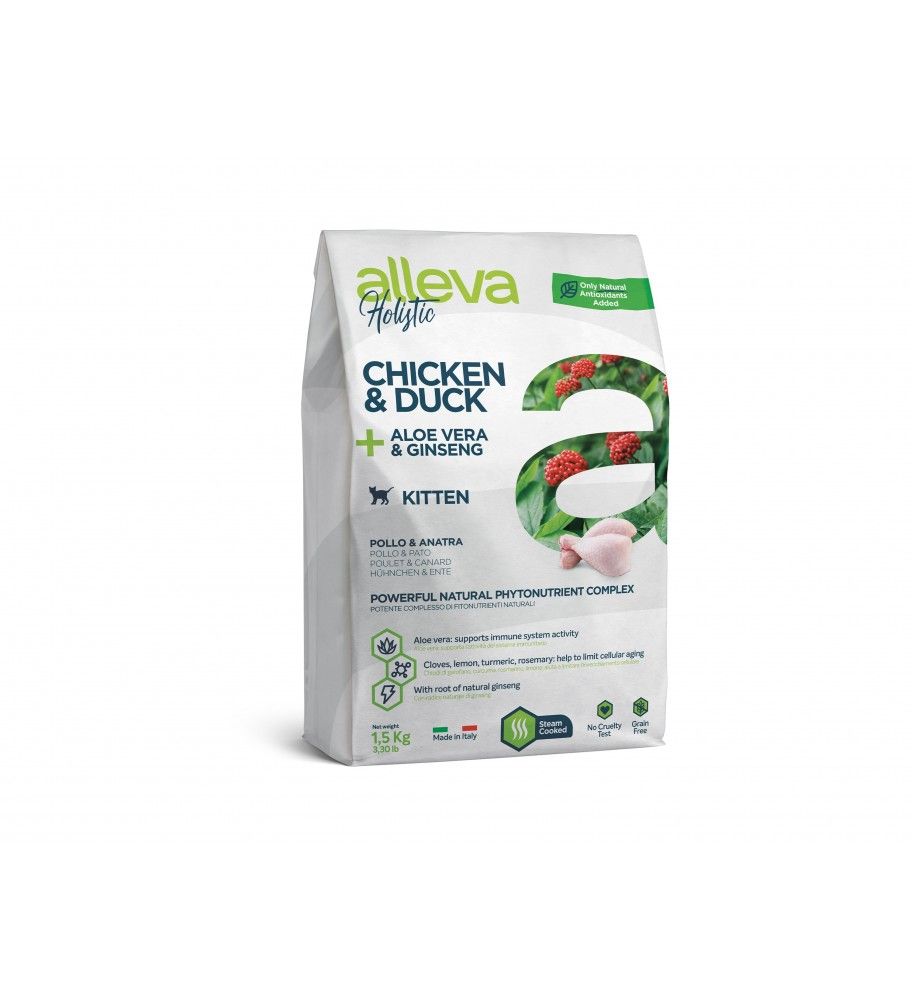 Alleva Holistic Gatitos con Pollo & Pato + Aloe Vera + Gingsen