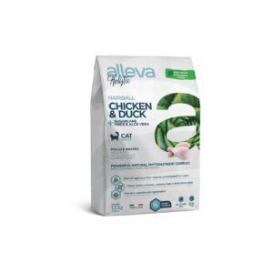 Alleva Holistic Hairball 1.5 Kg Alleva Holistic Hairball Pollo & Pato + Aloe Vera & Caña de Azúcar