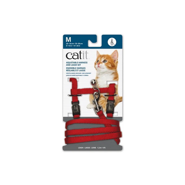 Correa y Arnés Ajustable de Nylon Catit para gatos