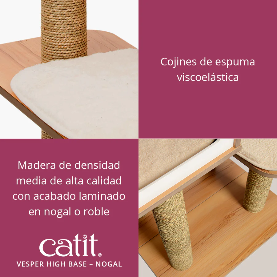 Árbol rascador para gatos Catit Vesper High Base - Imagen 7