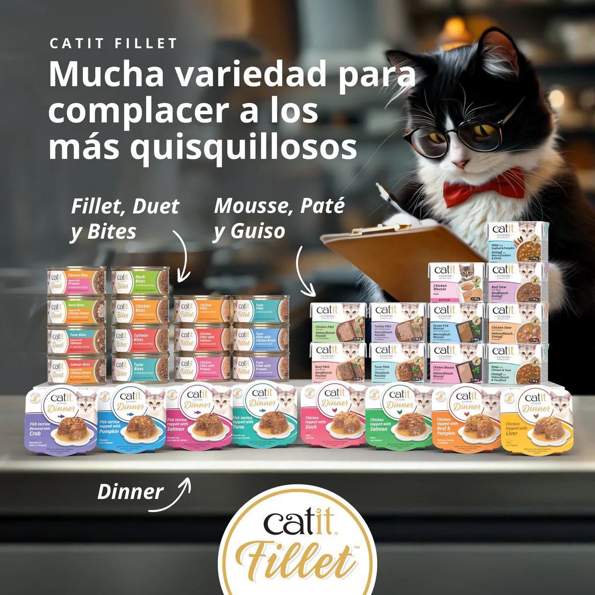 Atún desmenuzado para gatos Catit Cuisine Fillet (pack de 12 unidades) - Imagen 6