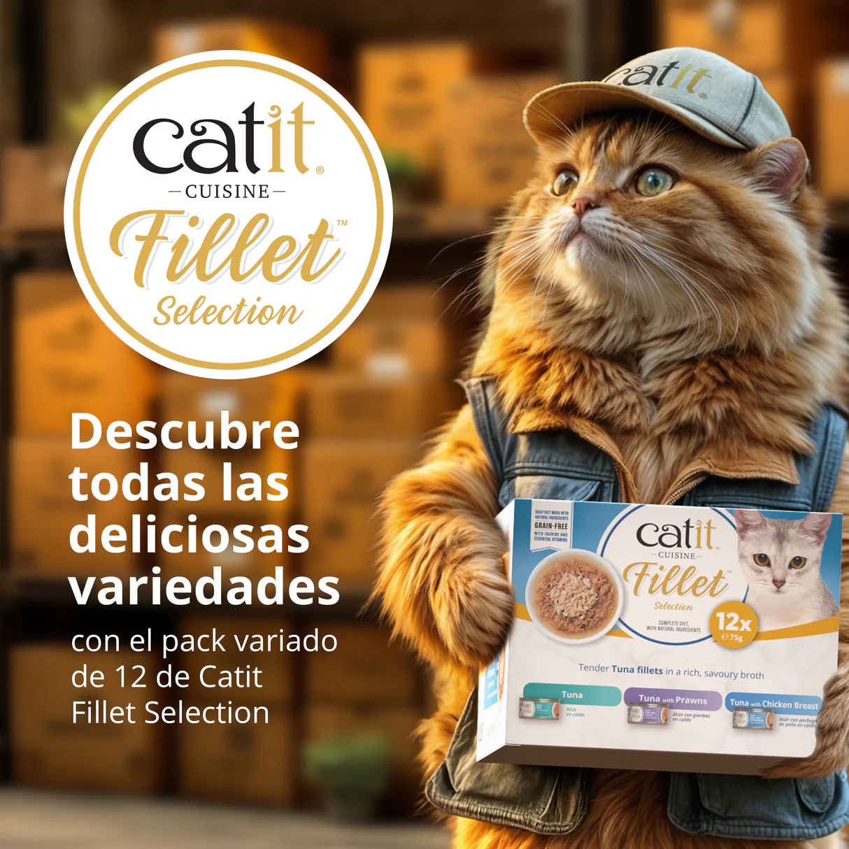 Atún desmenuzado para gatos Catit Cuisine Fillet (pack de 12 unidades) - Imagen 8