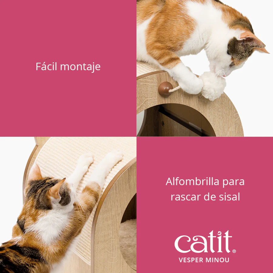 Cueva refugio rascador para gatos Catit Vesper Minou - Imagen 3
