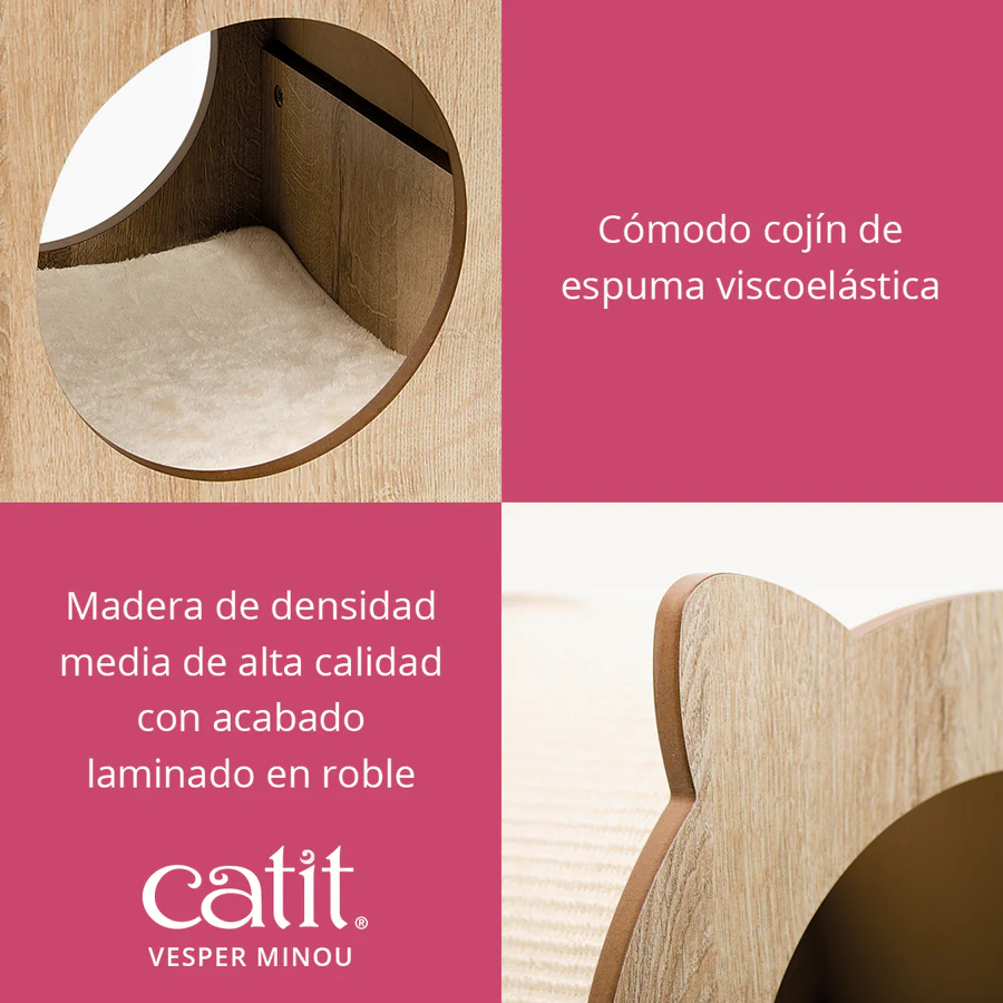 Cueva refugio rascador para gatos Catit Vesper Minou - Imagen 4