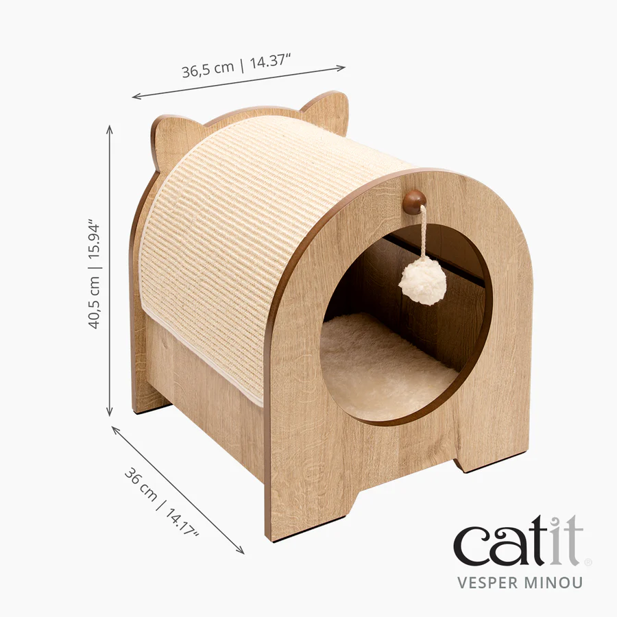 Cueva refugio rascador para gatos Catit Vesper Minou - Imagen 5