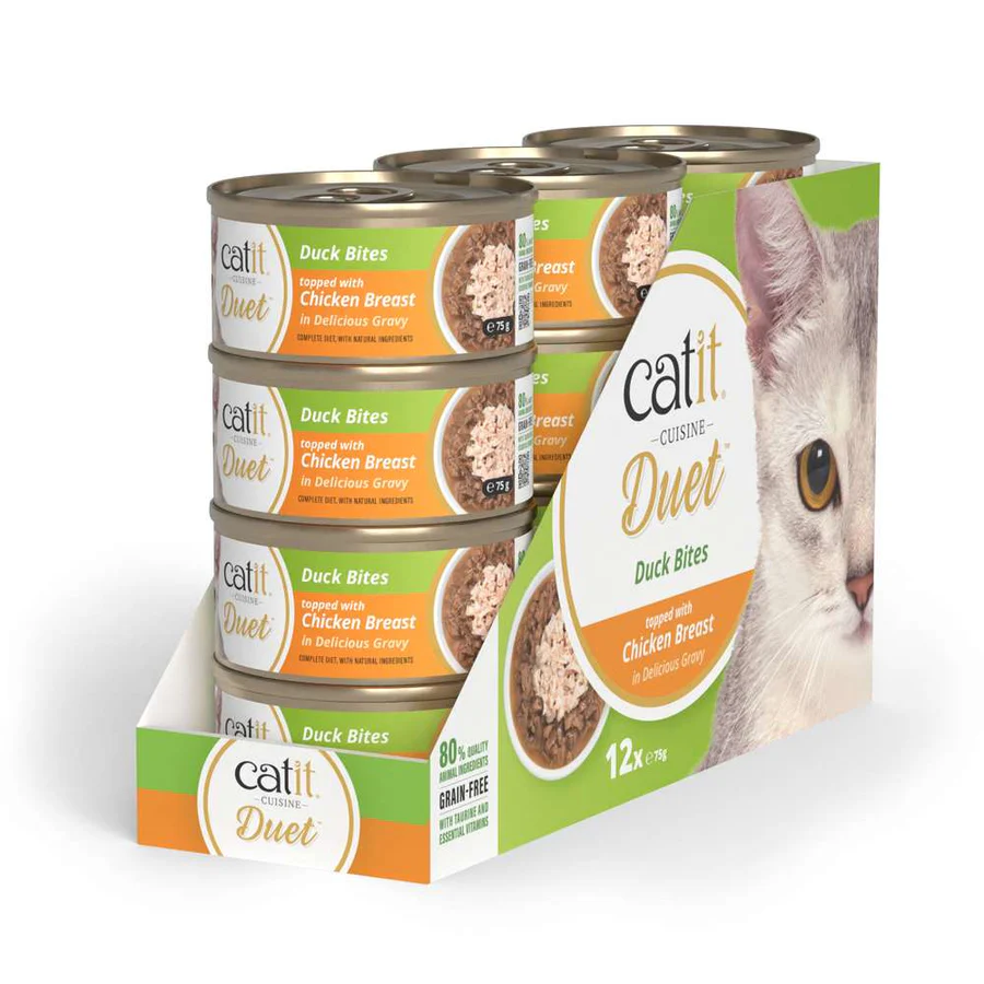 Dúo de carne con toppings para gatos Catit Cuisine Duet (12 u) - Imagen 12