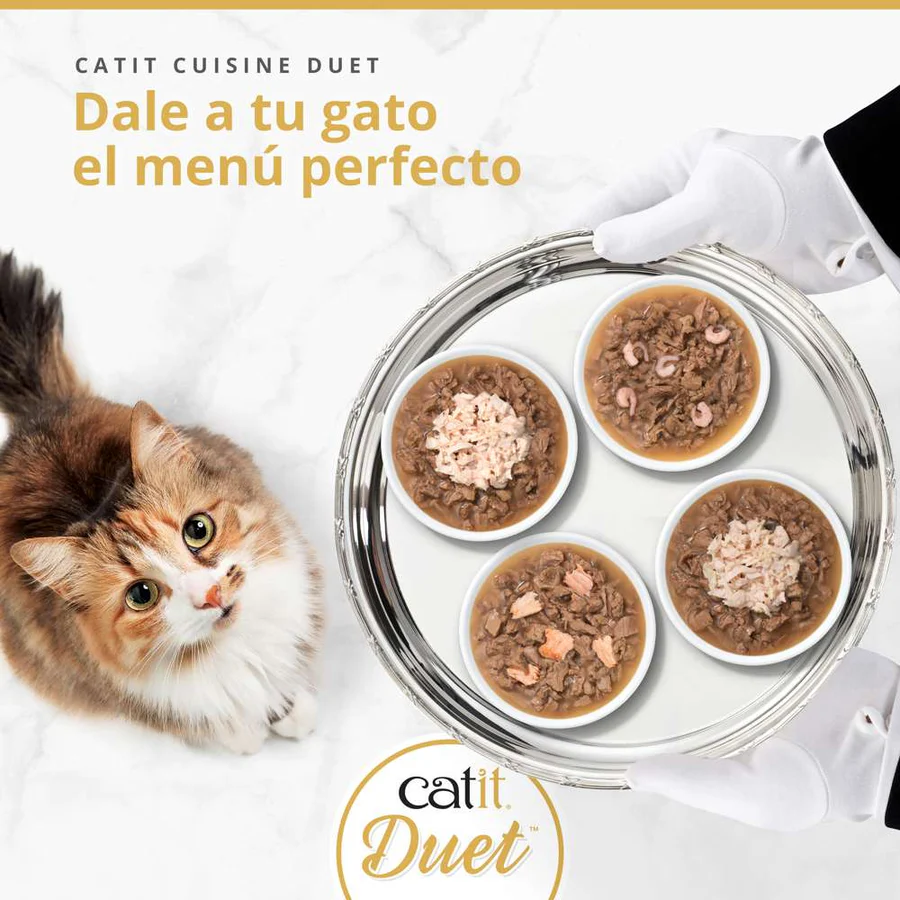 Dúo de carne con toppings para gatos Catit Cuisine Duet (12 u) - Imagen 3