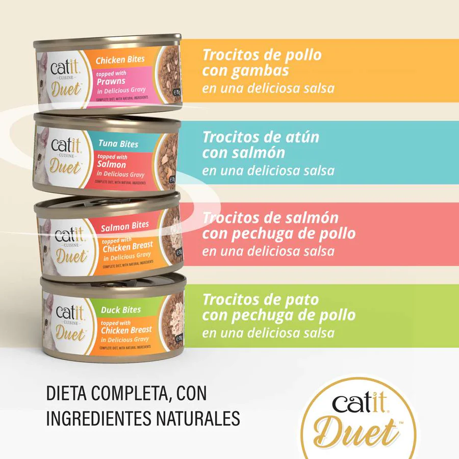 Dúo de carne con toppings para gatos Catit Cuisine Duet (12 u) - Imagen 2
