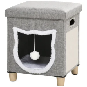 Cueva para Gato con Reposapiés y Rascador 2 en 1