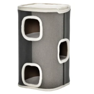Barril Rascador con Cueva para Gatos de 2 Niveles
