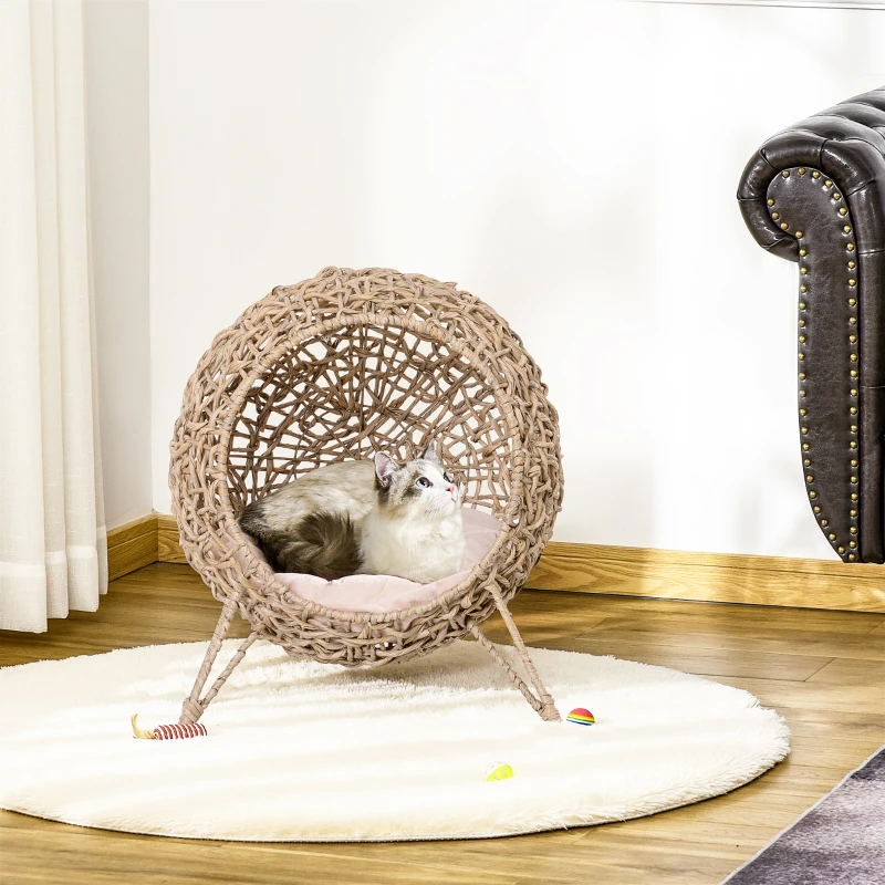 Cueva de Ratán para Gatos con Cojín - Imagen 2