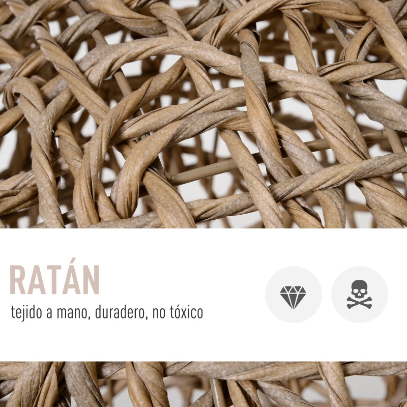 Cueva de Ratán para Gatos con Cojín - Imagen 4
