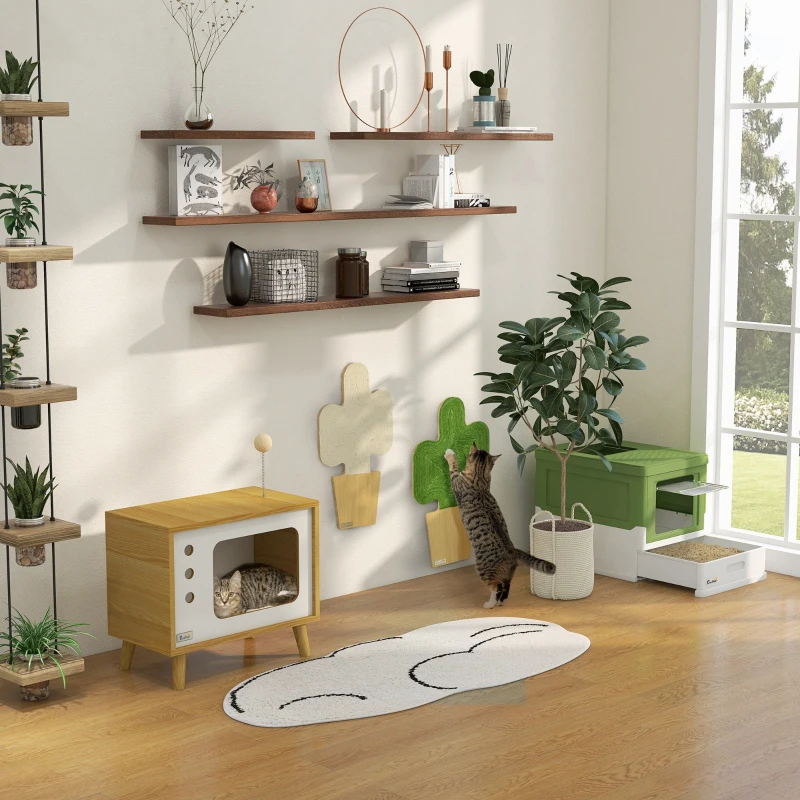 Casa Cueva para Gato Estilo Televisor con Cojín Lavable - Imagen 7