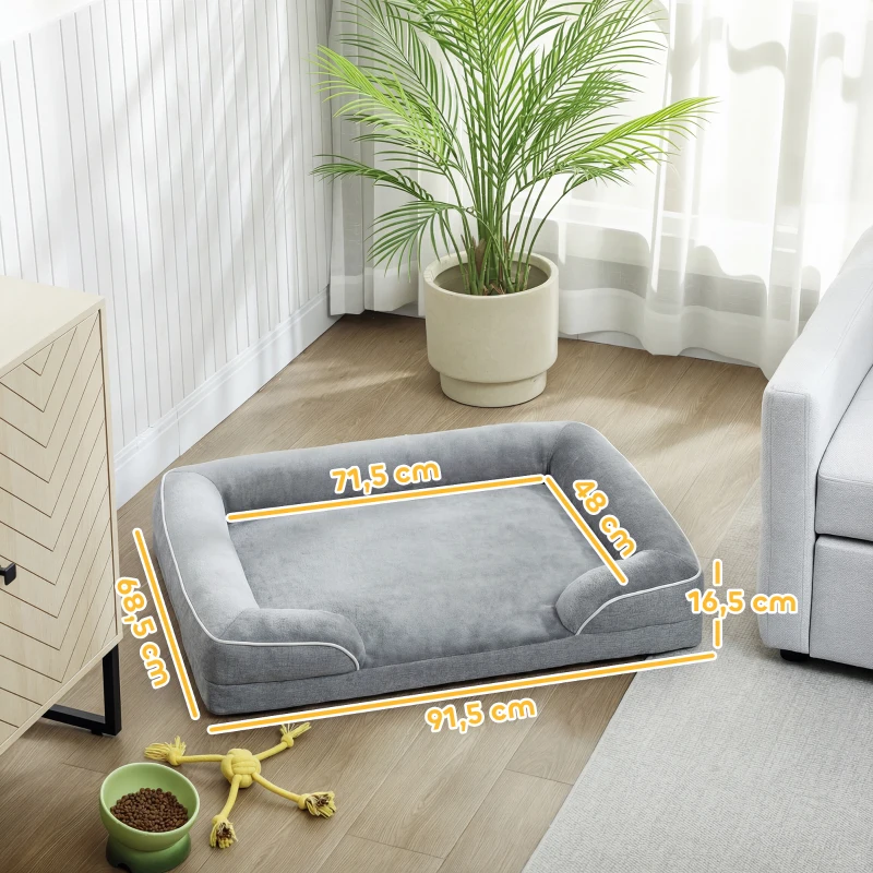 Cama Rectangular para Gato con Cojín Extraíble y Base Antideslizante - Imagen 2