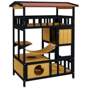 Casa para Gatos Exterior Grande de 4 Niveles