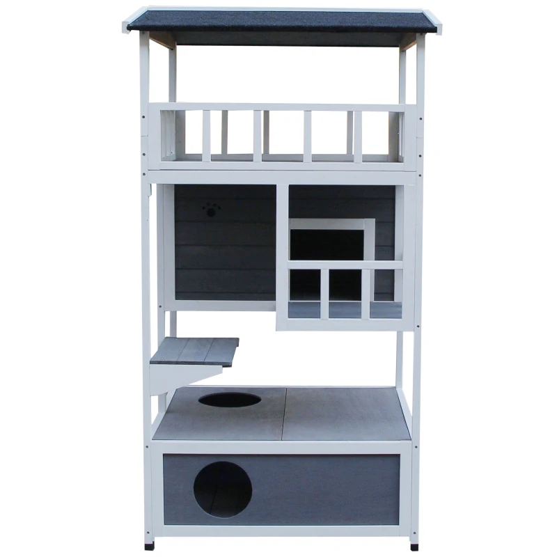 Caseta para Gatos de Madera con Balcones – Interior y Exterior - Imagen 7