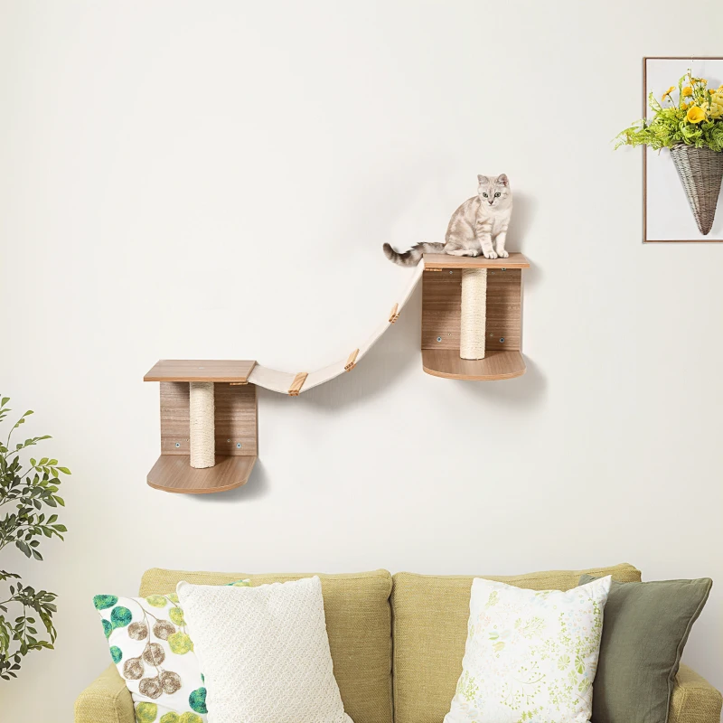 Escalada de Pared para Gatos con Rampa y Plataformas de Descanso - Imagen 2