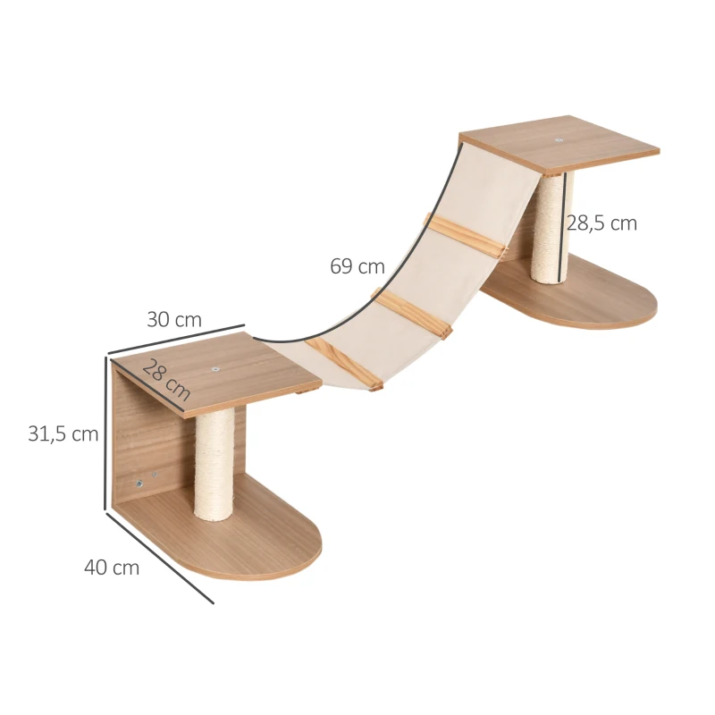 Escalada de Pared para Gatos con Rampa y Plataformas de Descanso - Imagen 3