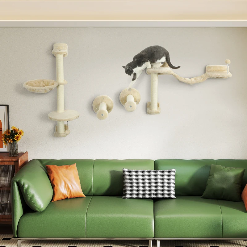 Escalada Pared para Gatos con Hamaca – Set 4 Piezas - Imagen 10