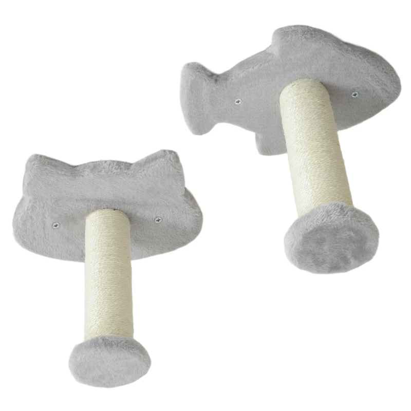 Juego de Pared para Gatos con Plataforma, Escalera y Rascador de Sisal - Imagen 8