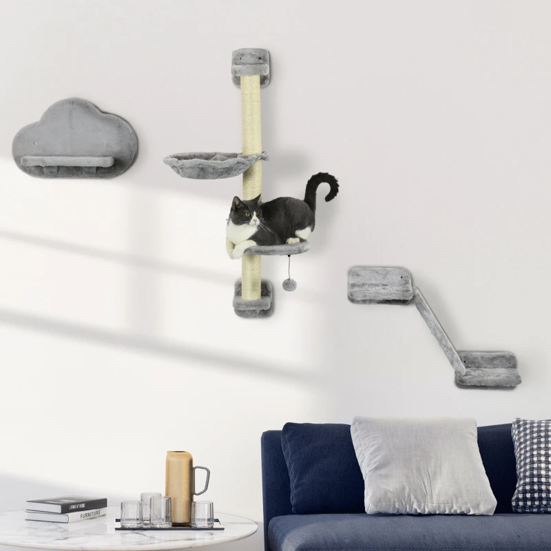 Escalada Pared para Gatos con Rampa y Rascador – Juego Modular 3 Piezas - Imagen 2