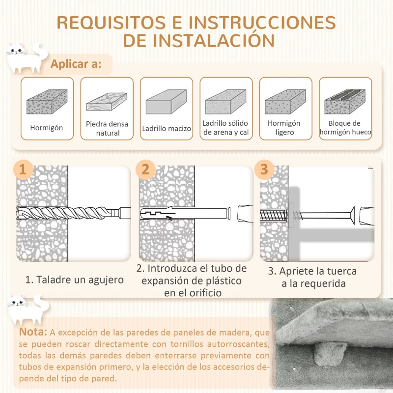Escalada Pared para Gatos con Rampa y Rascador – Juego Modular 3 Piezas - Imagen 6