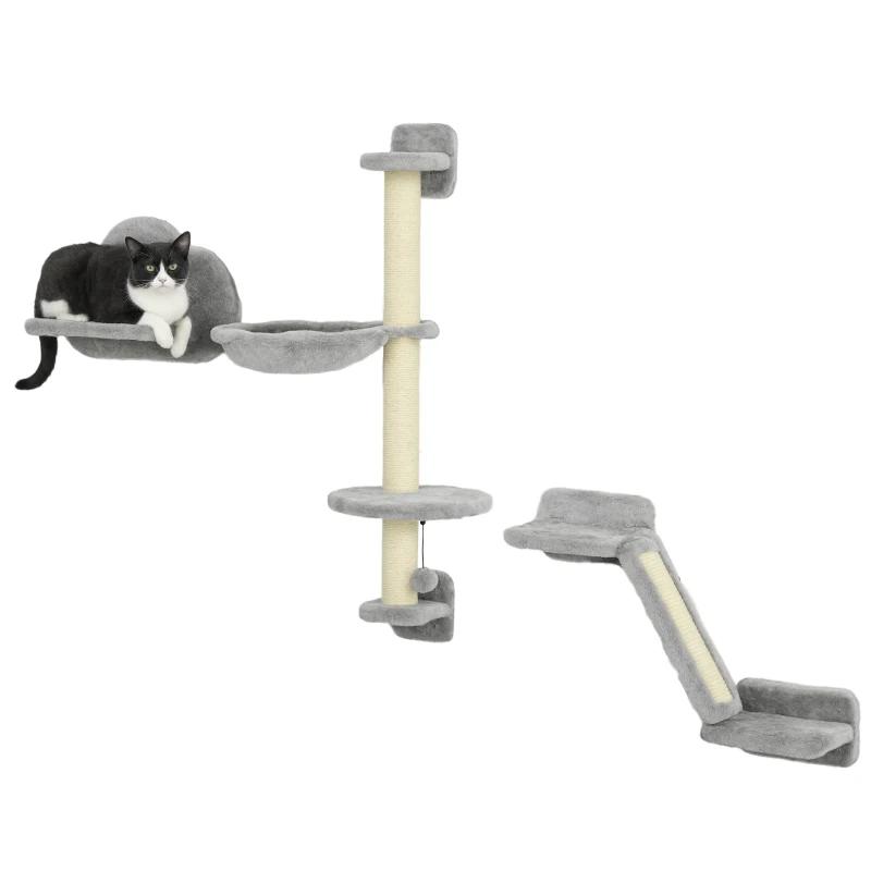 Escalada Pared para Gatos con Rampa y Rascador – Juego Modular 3 Piezas - Imagen 9