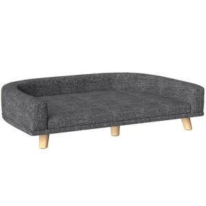 Sofá Elevado para Gato con Patas de Madera