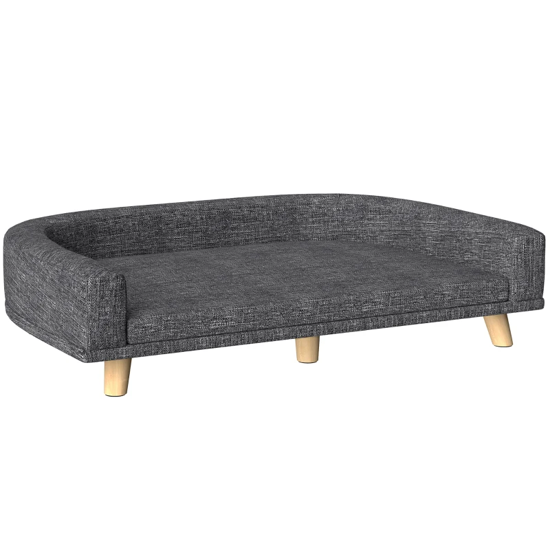 Sofá Elevado para Gato con Patas de Madera