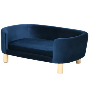 Sofá Elevado para Gato con Patas de Madera y Cojín Extraíble