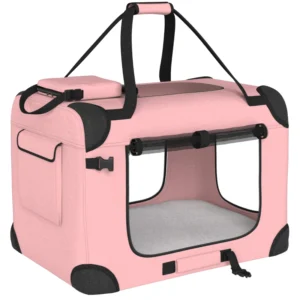 Transportín Plegable para Gatos con Ventanas de Malla
